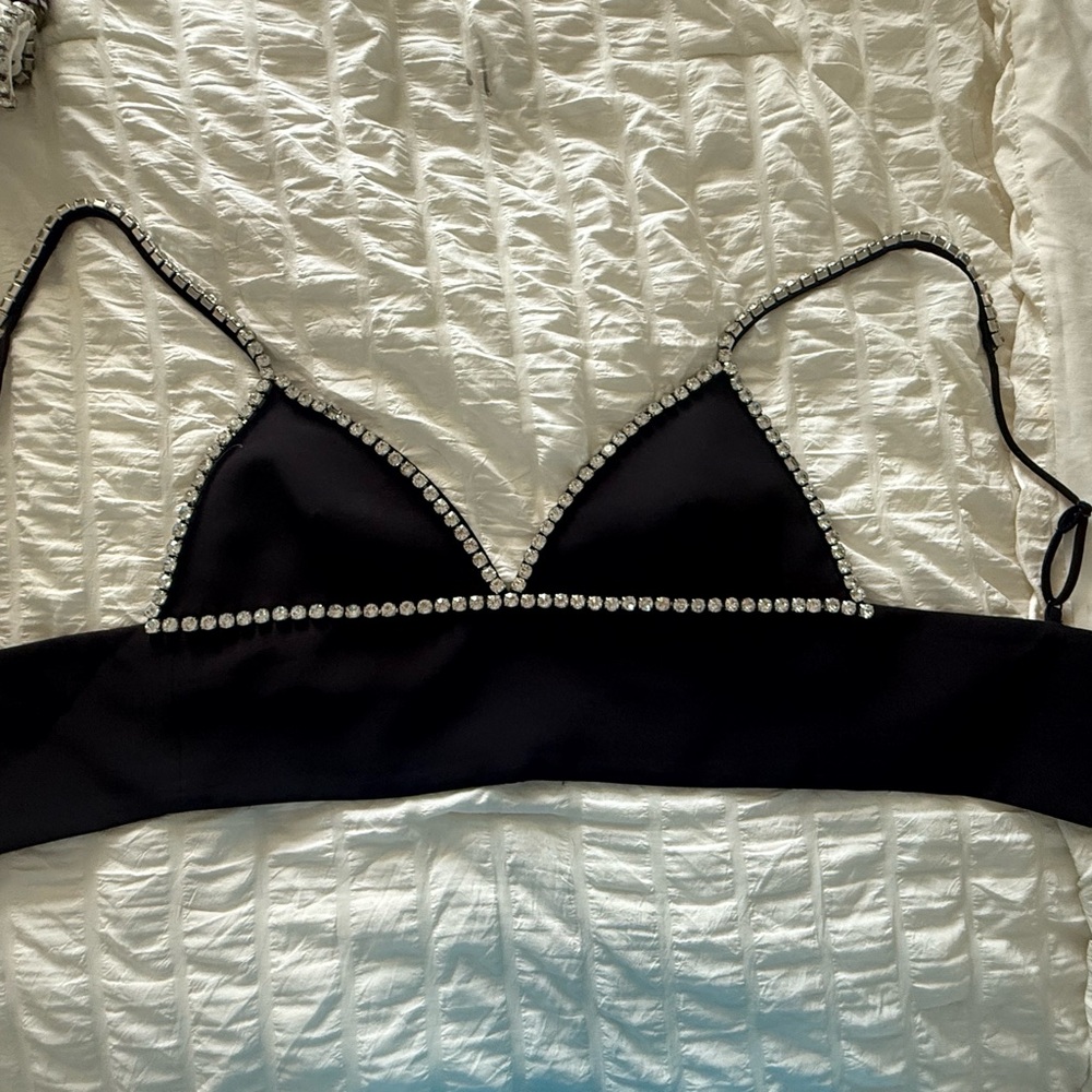 Black Embellished Bralette